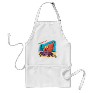 Tablier Drôle mignon caricature pourpre crabe ermite