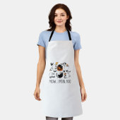 Tablier Drôle mignon chat Ghost Halloween Meow Je veux dir (Porté)