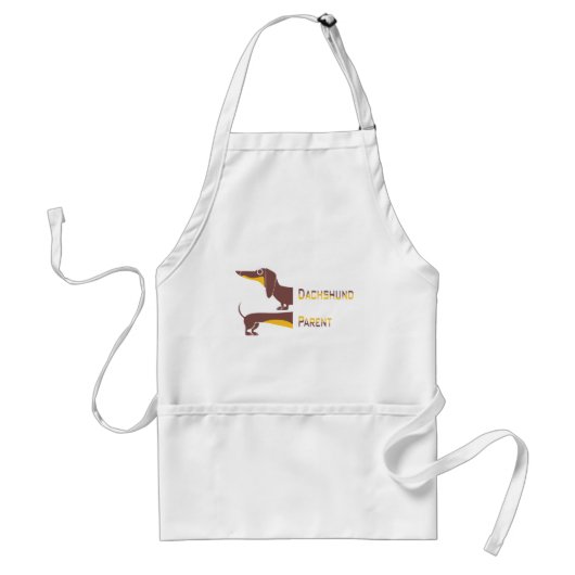 Tablier Drôle mignon dachshund pour parent chien long (Devant)