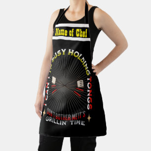 Tablier Drôle Ne me dérange pas C'est Grillin' Time Chef