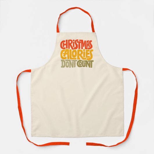 Tablier Drôle Noël Calories Ne comptez pas le design (Recto)
