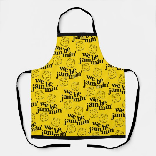 Tablier Drôle Nous Sommes Jammin' Souriant Danser Des Jarr (Recto)