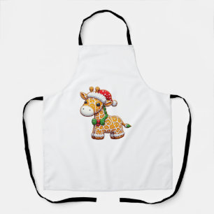 Tablier Drôle pain d'épice homme Giraffe Noël femmes homme