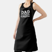 Tablier Drôle Papa Mari Handyman Black Typography Chef  (Insitu)
