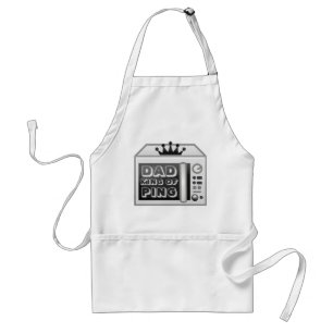 Tablier Drôle Papa Roi De Ping Cuisine À Micro-Ondes