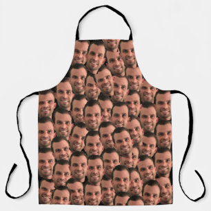 Tablier Drôle Photo Personnalisée Face Chef Cadeau.