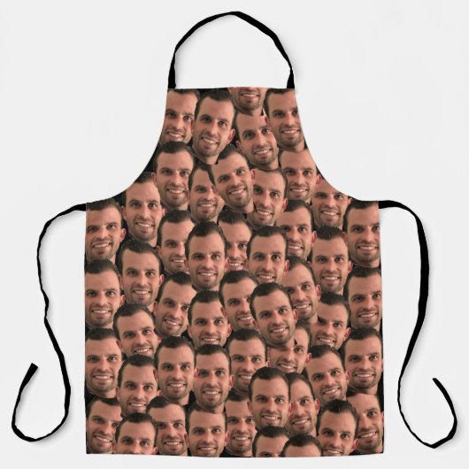 Tablier Drôle Photo Personnalisée Face Chef Cadeau. (Recto)