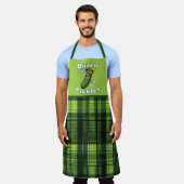 Tablier Drôle pickle Queen word art (Porté)