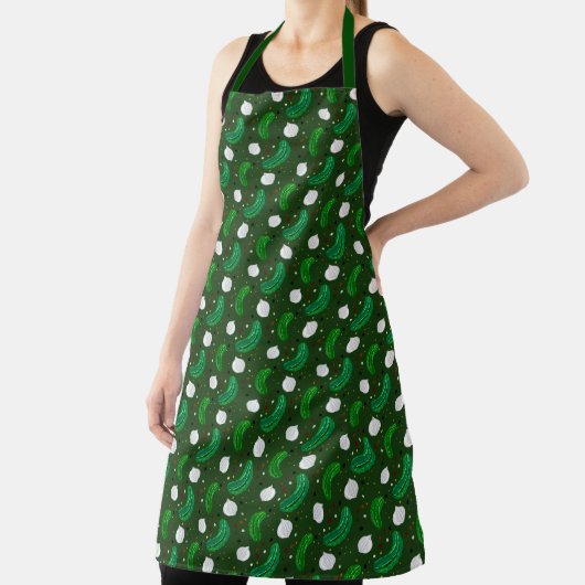 Tablier Drôle Pickles Gherkins et Motif d'oignon pilé (Insitu)