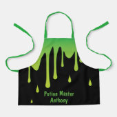 Tablier Drôle Potion Vert Slime Master Personnalisé Enfant (Recto)