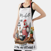 Tablier Drôle poulet personnalisé dire (Insitu)