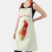 Tablier Drôle Rooster Apron Don - Texte Personnalisé (Insitu)