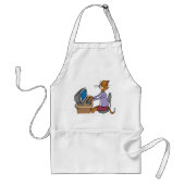 Tablier Drôle Secrétaire Cat Cartoon Office Humour (Devant)