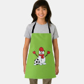 Tablier Drôle Snowman avec balle de football (Insitu)