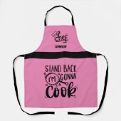 Tablier Drôle Stand Back Je vais Cuisiner Nom (Recto)
