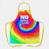 Tablier Drôle TieDye Aucun arc-en-ciel n'a été blessé ... (Recto)