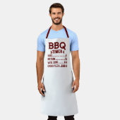 Tablier Drôle Timer BBQ Rouge (Porté)