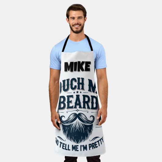 Tablier Drôle Toucher Ma Barbe (Porté)