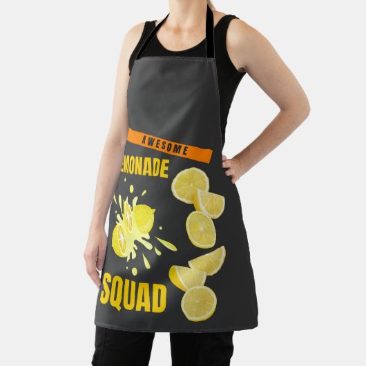 Tablier Drôle Vrai Citron Juice Stand Crew Lemonade Squad (Insitu)