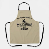 Tablier Drôles de citations sur la pêche sur glace (Recto)