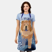 tablier du chef cuisinier à la boue lisse INDIGO (Porté)