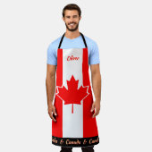 tablier du drapeau canadien, cuisine des chefs can (Porté)