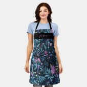 Tablier du nom du script de feuillage de panthère  (Porté)