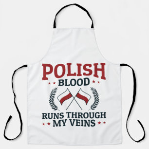 Tablier Du sang polonais coule dans mes veines Pologne Pol