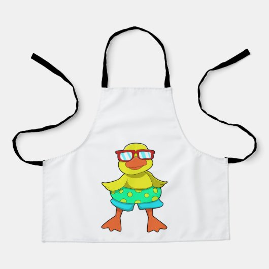 Tablier Duck with Swim ring & Sung (Recto)