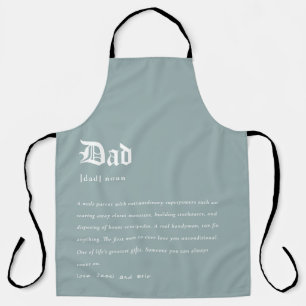 Tablier Dusky Blue Papa Dictionnaire Définition Cadeau Per