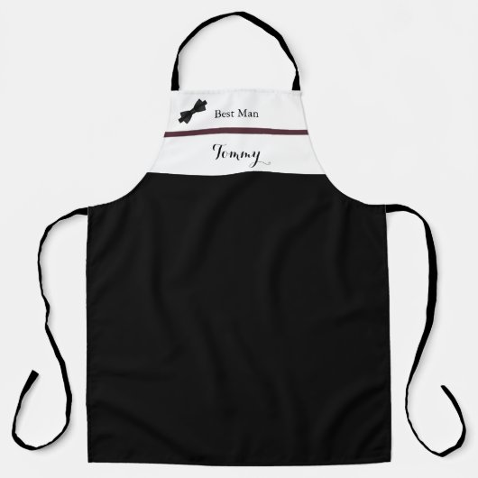 Tablier Dusty Rose Bourgogne Best Man Mariage Apron (Recto)