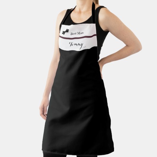 Tablier Dusty Rose Bourgogne Best Man Mariage Apron (Insitu)
