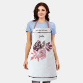 Tablier Dusty Rose Bourgogne mère de la mariée Apron (Porté)