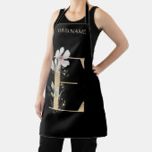 Tablier E Monogramme Floral Personnalisé (Insitu)