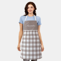 Earth Tone Check Adulte Cuisine personnalisée