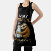 Tablier Easily Distracted By Sloths And Cats Sloth Lover (Insitu)