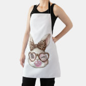 Tablier Easter Bunny Cute Glasses Leopard Bunny Rabbit Eas (Insitu)