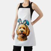 Tablier Easter Goldendoodle Dog Wearing Bunny Ears, Easter (Insitu)