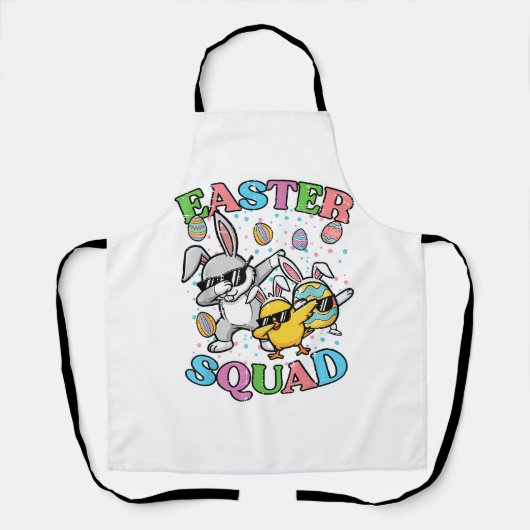 Tablier Easter Squad Bunny Egg Chick Dab Crew Matching Men (Recto)