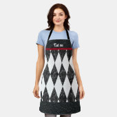 Tablier EAT ME stupide texte personnalisable Jacquard Arle (Porté)