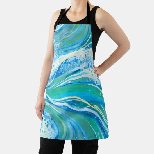 Tablier Eau Bleue Océan Vagues de mer (Insitu)