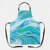 Tablier Eau Bleue Océan Vagues de mer (Recto)