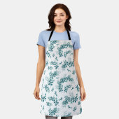 Tablier Eau-couleur eucalyptus verdure (Porté)