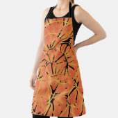 Tablier Ebony Black Et Citrus Orange Tropical Art Design (Insitu)