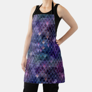 Tablier Écaille de dragon ombrée violette scintillante et