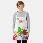 Tablier Échange de biscuits de Noël pour enfants fantaisis (Porté)