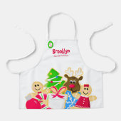 Tablier Échange de biscuits de Noël pour enfants fantaisis (Recto)