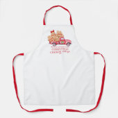 Tablier Échange de cookies de Noël de Camion Rouge (Recto)