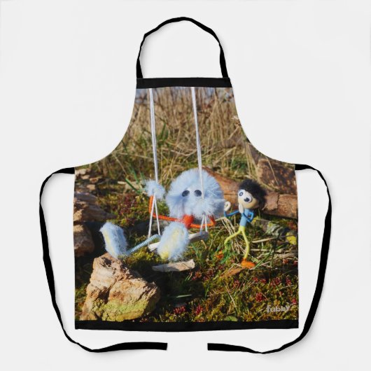 Tablier Échantillon de Fubby sur la balançoire. (Recto)