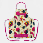 Tablier éclaboussé géométrique gras avec nom perso (Recto)